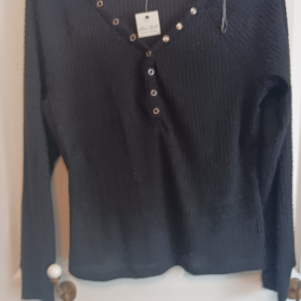 Ultra Flirt Black Long Sleeve Tunic